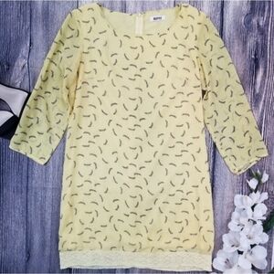 Modbe Yellow Dragonfly Print Dress